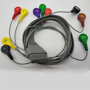 Quality Anti Defibrillation Edan Holter ECG Cable 16 Pin 10 Leads Medical Ecg Cable Snap wholesale