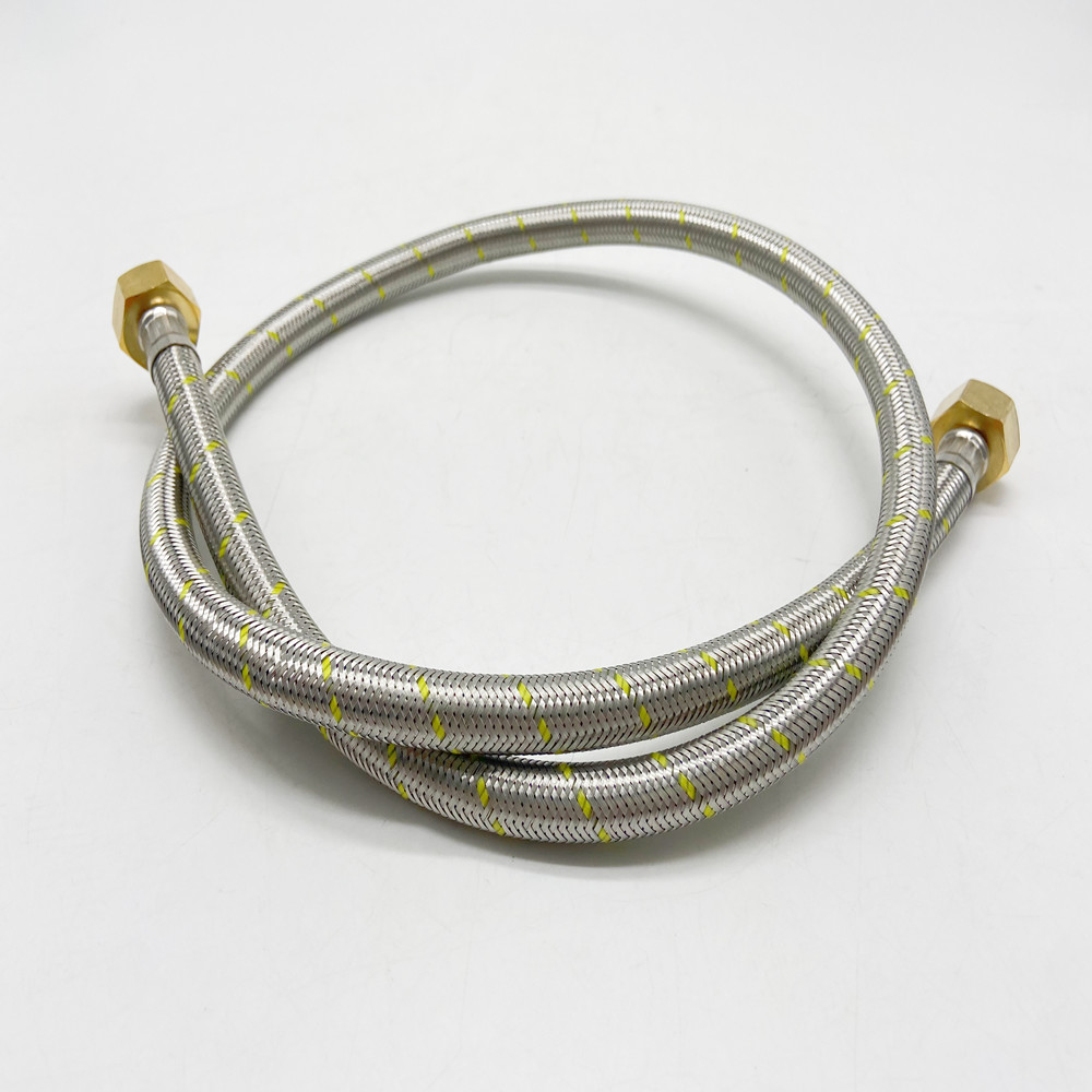 Stainless Steel Wire Braided Rubber Flexible Gas Hose 1/2" HI-HI 60cm 100cm
