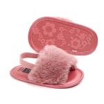 New designed cheap Faux fur soft cotton sole anti-slip prewalker outdoor baby