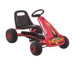 Red Single Seat Pedal Go-Karting for 7-Year-Old Children Plastic Wheel and Ride