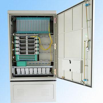288fo Street Fiber Optic Cabinet Outdoor , Fiber Optic Splice Closure Cross