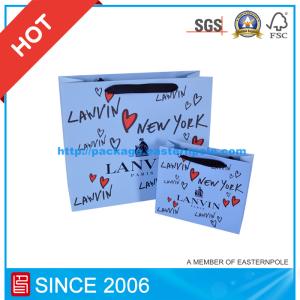 Quality Logo Hot Stamping Embossing Paper Shopping Gift Bag wholesale