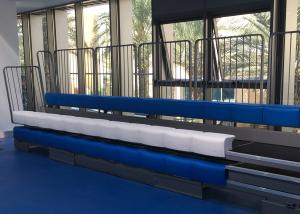 Quality 3 Rows Retractable Tribune Bench Seating Manually Operated For Tennis Court wholesale
