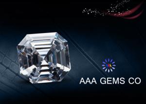 Quality White Color Asscher Cut Moissanite Loose Stones For Pendant / Earring wholesale