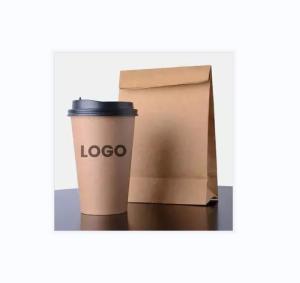 Quality 8oz Kraft Paper Drink Container Brown Coffee Disposable Paper Cups Single Wall wholesale