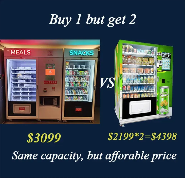 Micron meal cooked food vending machine capacity