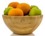Organic Handmade Bamboo Salad Set , Wooden Salad Serving Bowl 8 Inch X 4 Inch