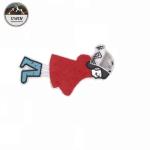 Delicate Cute Girl Embroidered Sports Patches 12 * 22.5CM Size For Hats / Shirts