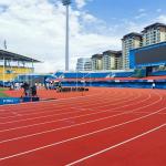 Athletic Running Rubber Flooring Prefabricated Track Flooring