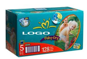 Quality custom pampers swaddlers gift diaper box Baby -dry diaper packaging box wholesale
