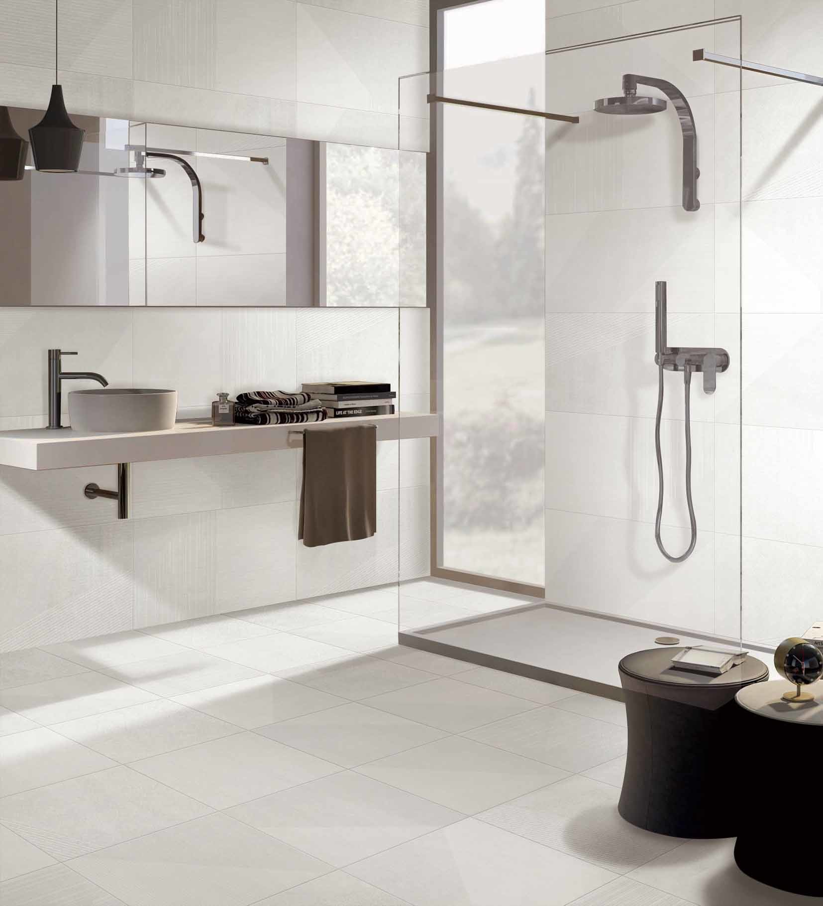 Modern Wall Indoor Outdoor Porcelain Tiles Marble Look Like Grey Color