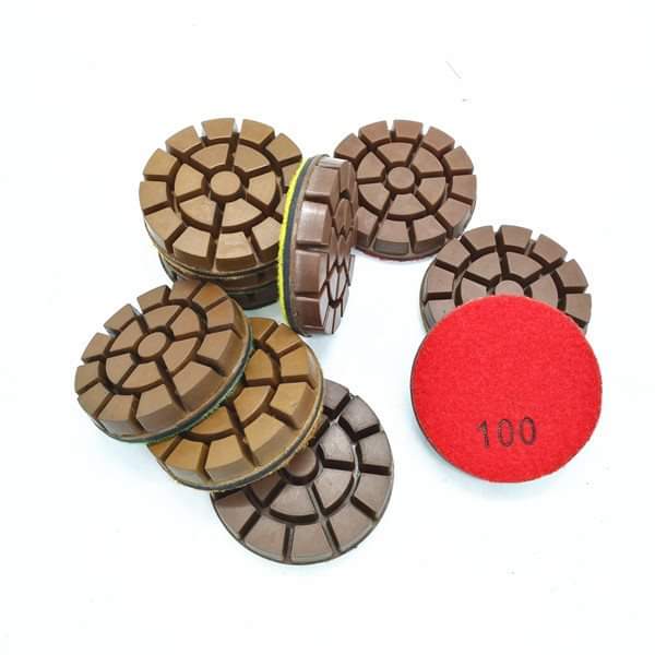 Concrete transitional grinding pads (3pcs)#100 with ceramic bonding for concrete fine polishing