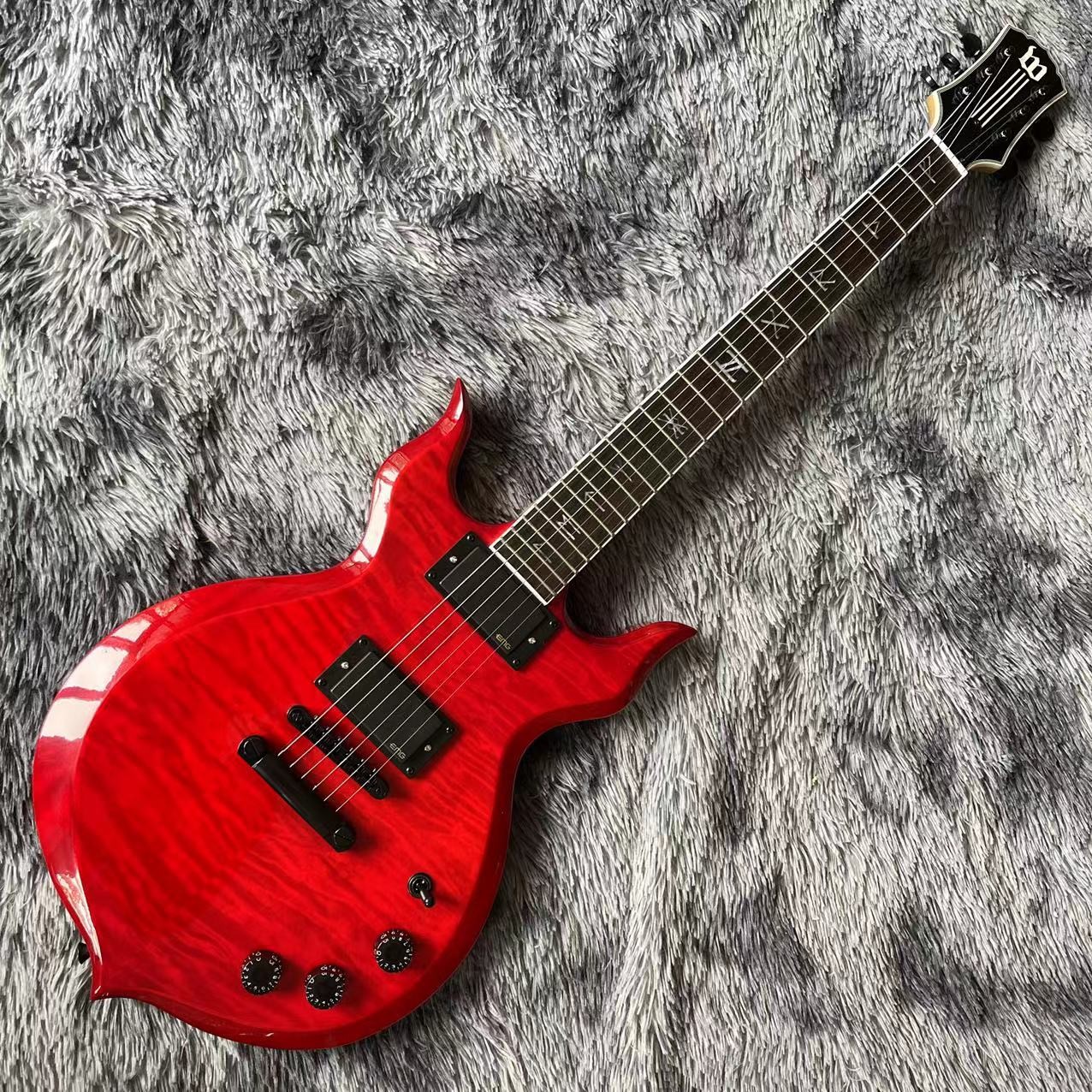Custom Zakk Wylde Audio in Kinds Color Electric Guitar with Bound Ebony Fretboard Block Inlays