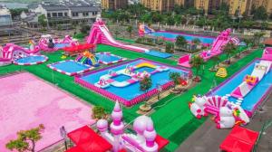 Quality Customizable PINK THEME INFLATABLE WATER PARK for Your Water Park Business wholesale