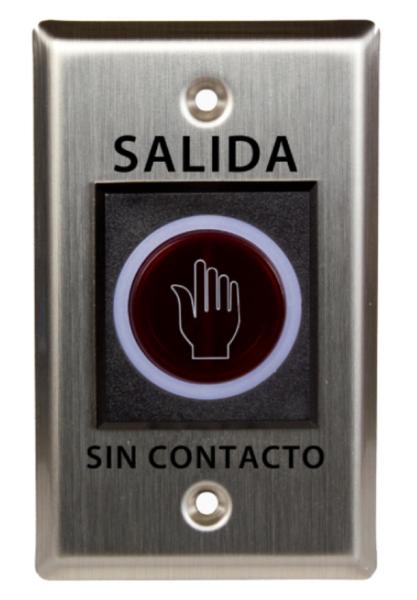 Spanish Text Touchless Infrared Exit Button,ANSI Size 115*70mm Stainless Steel