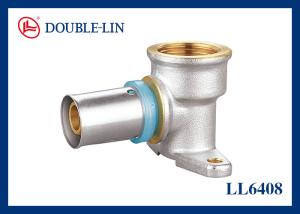 Quality ISO228 Thread HPB 57-3 Brass Wall Plate Elbow wholesale