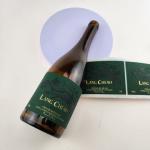 Custom PU Leather Label Wine Bottle Labels Silver Foil Leather Brand Tags For