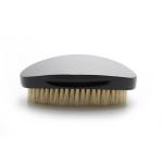 Black Wooden Wave Brush Extra Soft White Boar Bristle For Hair Growth Style