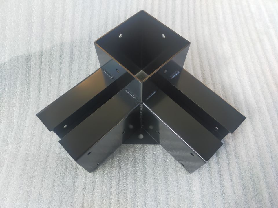 Nonstandard Pergola Brackets 4-Way Right Angle Corner Bracket Heavy Duty White Coated