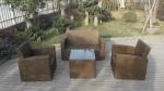 4pcs steel cane sofa