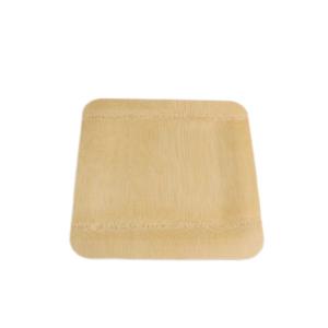 Quality Square Compostable Plates Bulk Disposable Bamboo Dishware 18cm wholesale