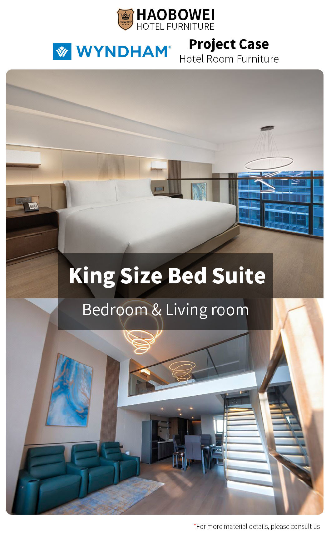 Furniture Foshan Double Bedroom Set Headboard Business Resort Custom Five Star Hotel