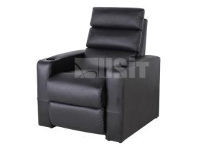 Quality Durable Leather Electric Recliner Chairs High Resilient Foam Design Black Colour wholesale