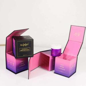Quality Customized Luxury Face cream box printed cosmetic packaging boxes Makeup Magnetic Box For Skincare Card with insert wholesale