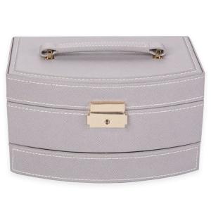 Quality Purple Portable Leather Lockable Jewelry Gift Boxes wholesale