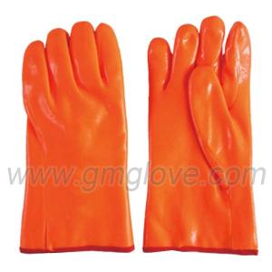 Quality Fluorescent PVC Chemical Resistance Gloves, Cold Weather Proof wholesale