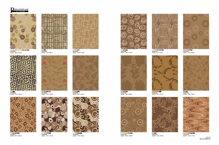 Modern ceramic tile pattern printed wall to wall carpet for school