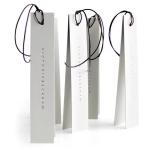 White Velvet Leather Gift Tags Custom Apparel Tags Printed Clothing Labels