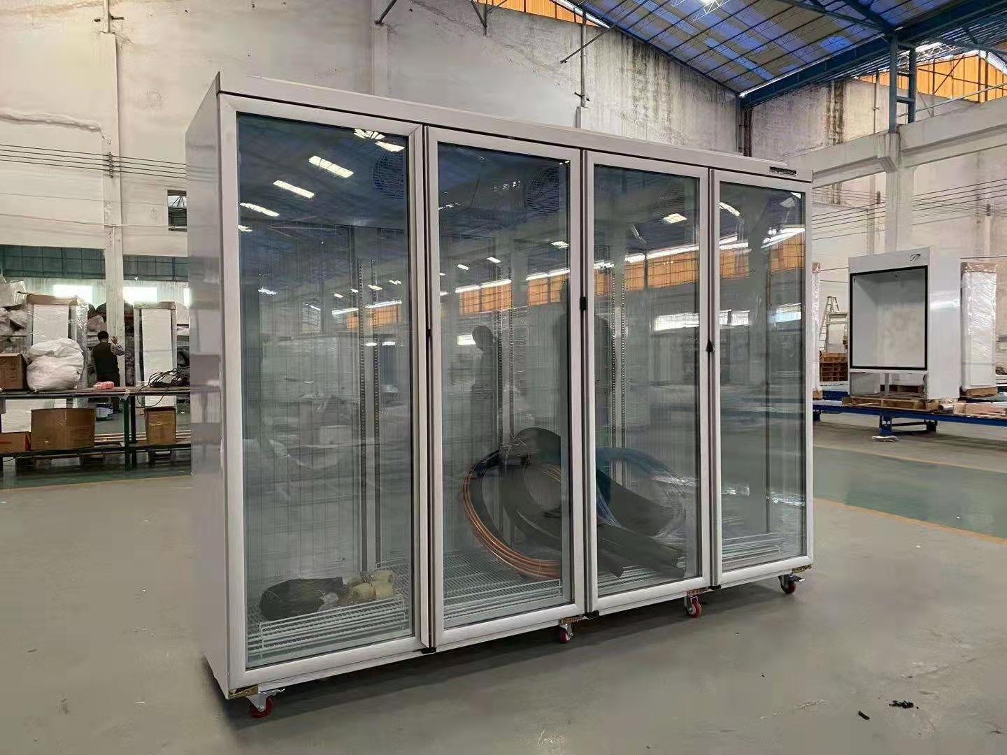 5 Doors Upright Display Fridge For Supermarket / Shopping Mall