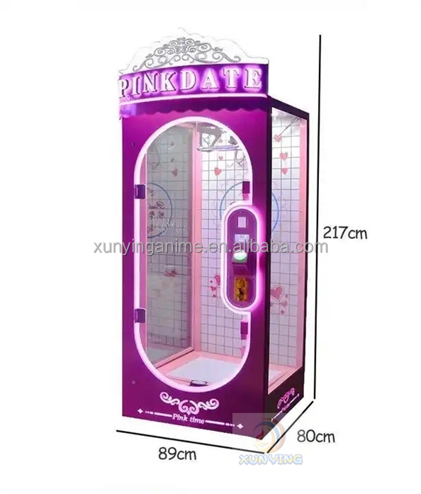 Coin Pusher Pink Date Arcade Claw Machine Prize Cutting Gift Game Machine Age 8 Years