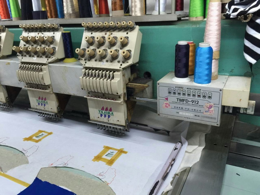 Strong 3D Effect Used Multi Head Embroidery Machines , Tajima Embroidery Equipment