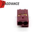 Plastic TE Connectivity AMP Connectors Red 2 Pin Female Connector 16 - 24 AWG