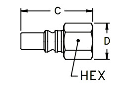 Automatic push-to-connect pin-type one-way shut off operation pneumatic couplings
