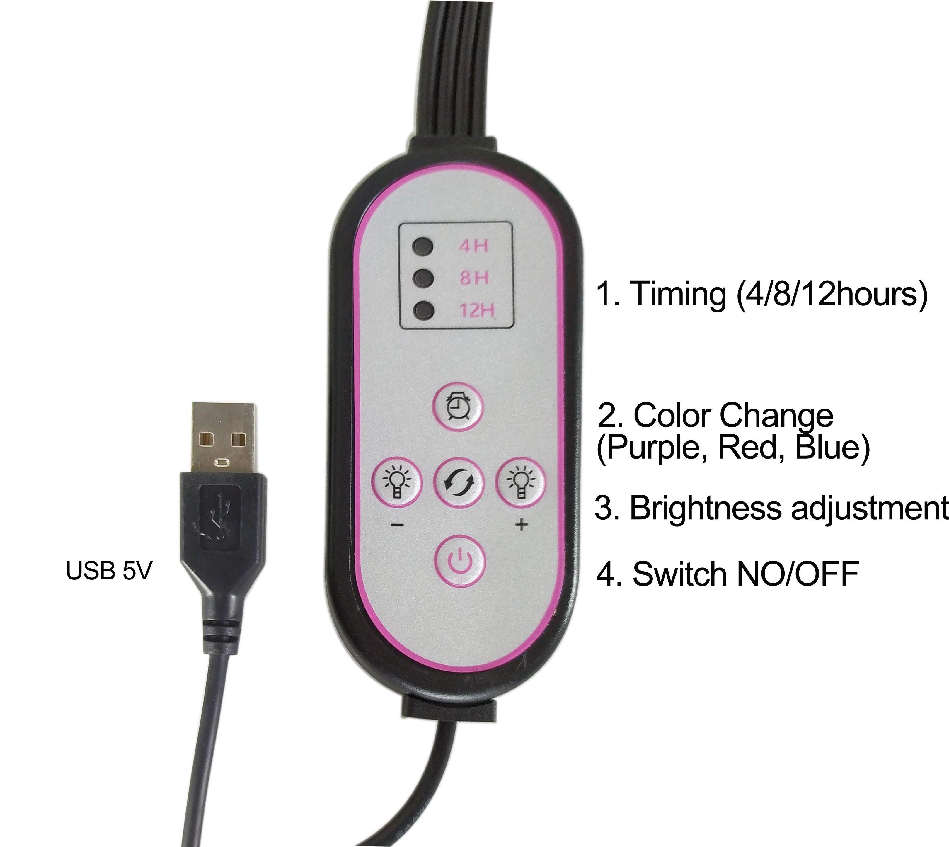 5V USB Plant Grow Light Full Spectrum Phyto Lamp