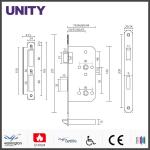 Commercial Mortice Bathroom Lock Privacy Fucntion EN1634 EN12209 and CE Marking