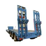 Lowbed Truck Trailers 60 Ton Semi 3 Axles Flatbed Gooseneck Excavator Transport