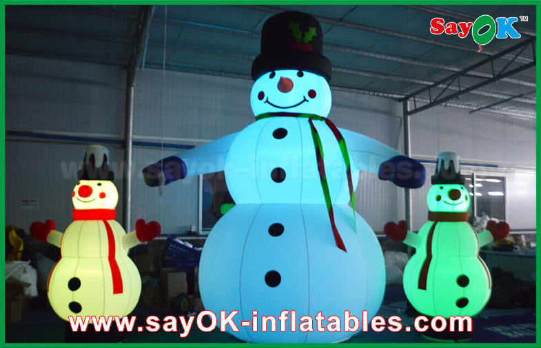 Oxford Cloth Inflatable Holiday Decorations Giant Christmas Snowman For Party
