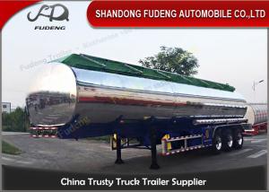 Quality FUWA axle petrol fuel tanker semitrailer stainless steel tank trailer sale wholesale