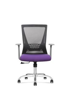 Quality Purple mesh office chair mid-back PP office staff swivel chairs ergonomic executive office chair wholesale