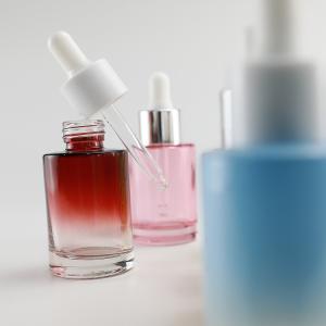 Quality Frosted Glass Serum Essential Oil Dropper Bottles 30ml For Face Cream Packaging wholesale