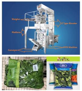 Quality Salad Vegetables Automatic Food Packing Machine Multiheads Weighing High Speed wholesale