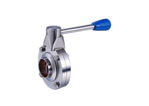Quality Customized Fabrication Sanitary Butterfly Valves , Tri Clamp Butterfly Valve wholesale