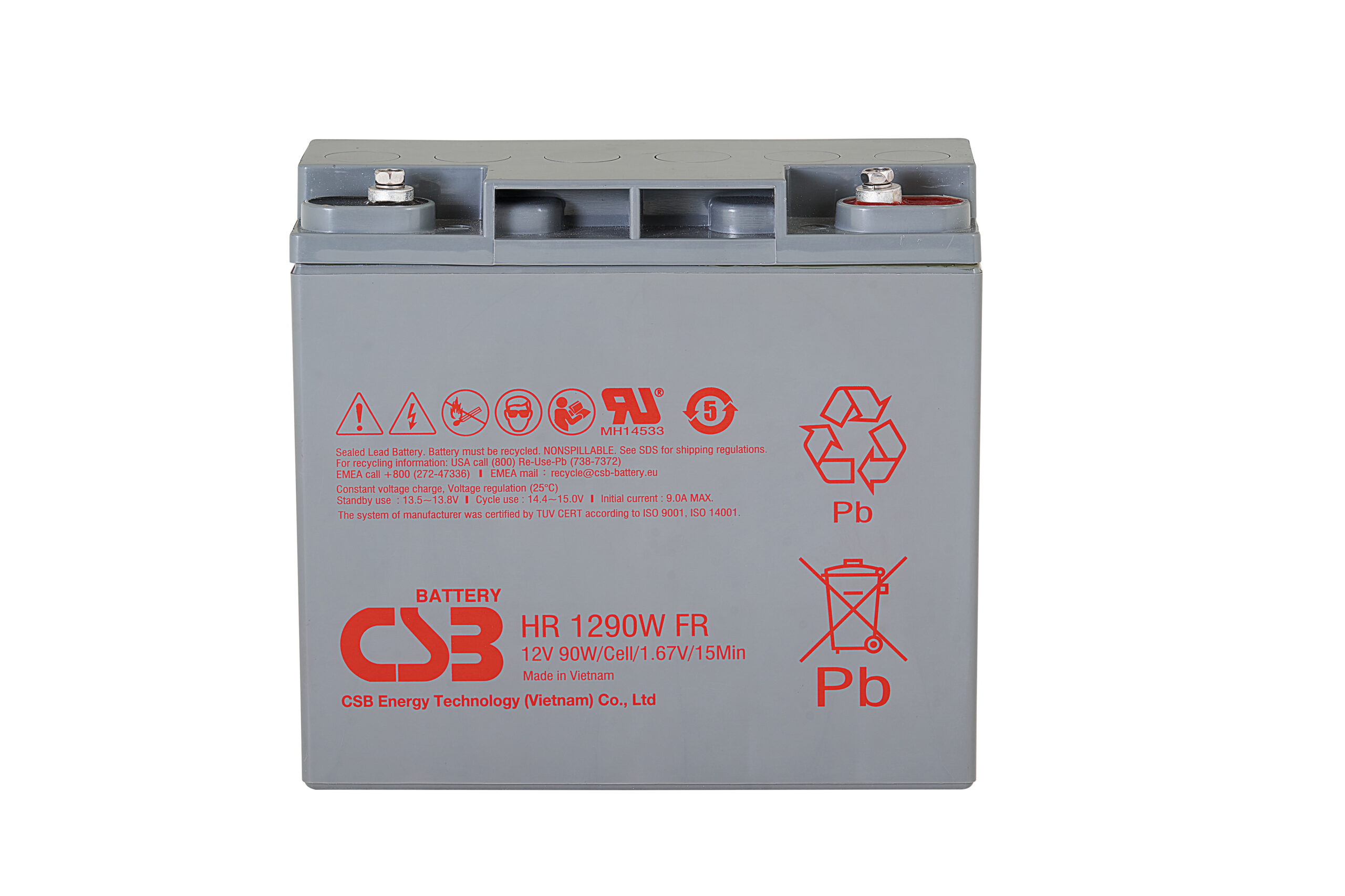 HR1290W CSB Battery 12V 90W Rechargeable Maintenance-Free Lead Acid Battery 12V 23Ah