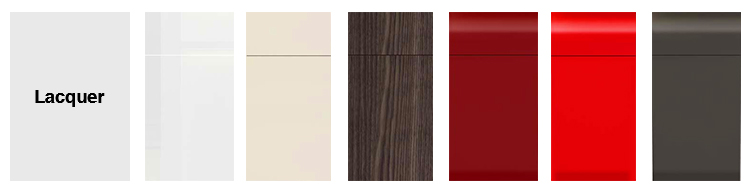 Modern Italian Kitchen Cabinet with Flat Edge Stone Countertop and Custom Veneer Color