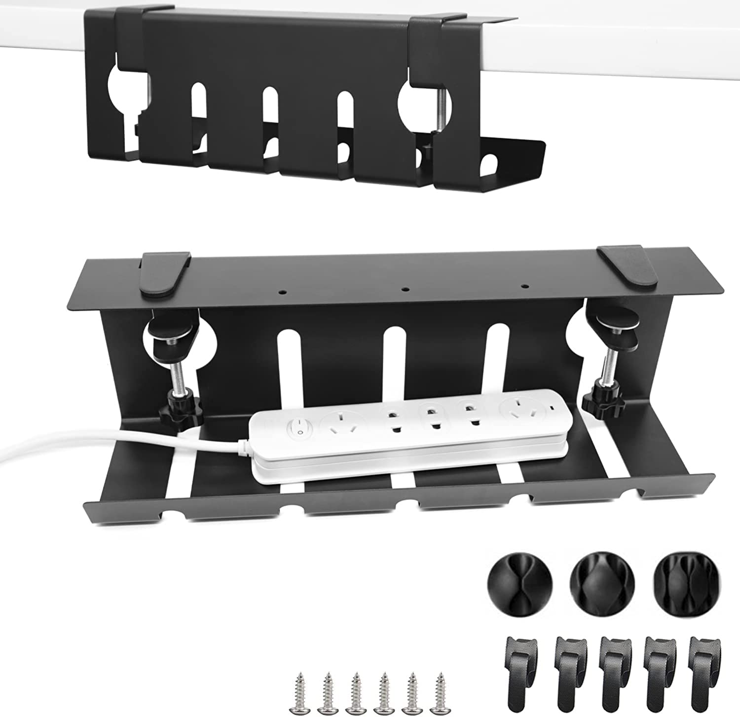 Customized Under Desk Cable Management Tray Metal Cable Organizer For Desk