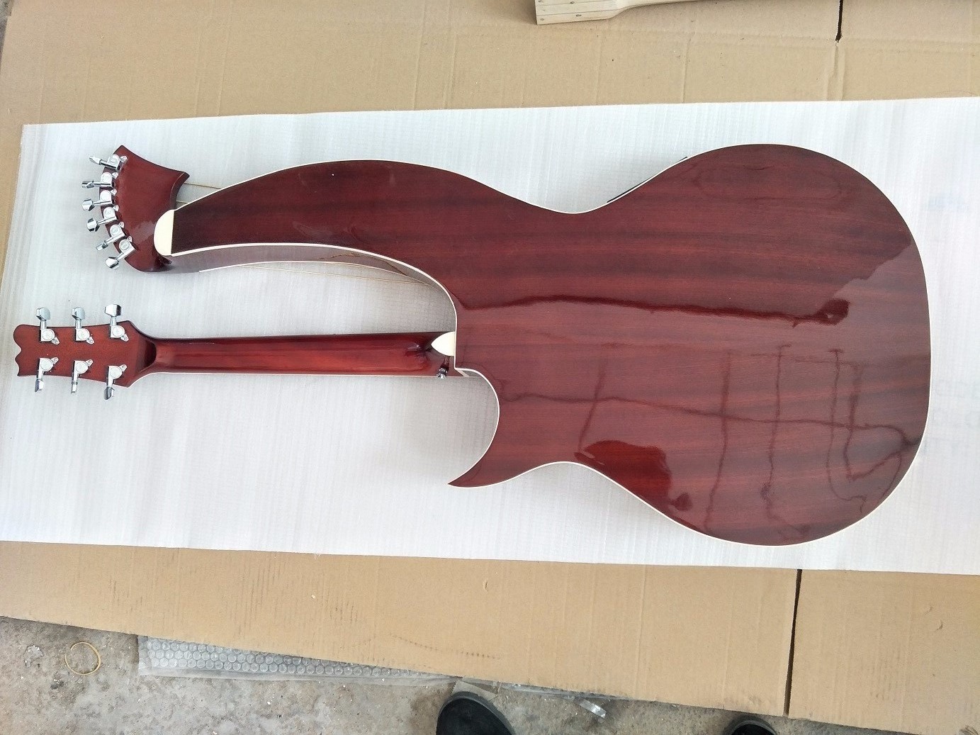 20 Strings Double Neck Acoustic Harp Guitar with EQ
